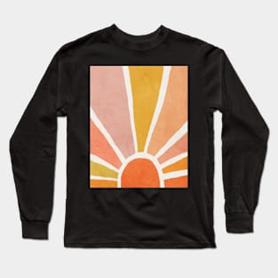 Sun, Abstract, Mid century modern kids wall art, Nursery room Long Sleeve T-Shirt